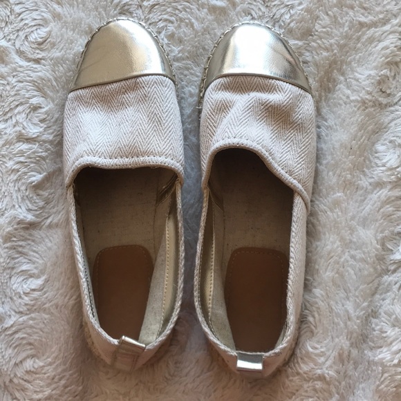 Zara Flat Espadrille with Gold Toe - Size 40 - Picture 1 of 6
